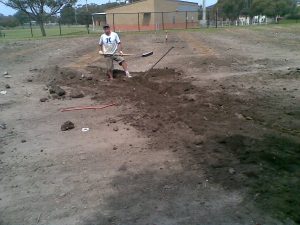 Construction of training pitch